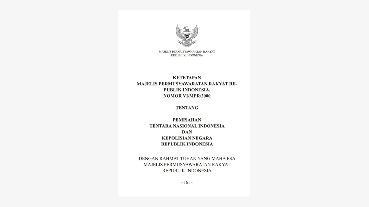 Undang-Undang Nomor 2 Tahun 2002 Tentang Kepolisian Negara Republik ...